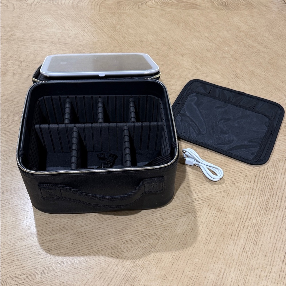 Travel Makeup Bag with LED Light